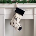 thumbnail image 5 of Gibobby 2023 nuevos calcetines navideños con patrón de, bolsa de regalo en de 20 pulgadas, adornos navideños colgantes de felpa(Negro), 5 of 5