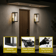 thumbnail image 3 of Progress Lighting P560041-031 Patewood One-Light Large Wall Lantern, Black, 3 of 7
