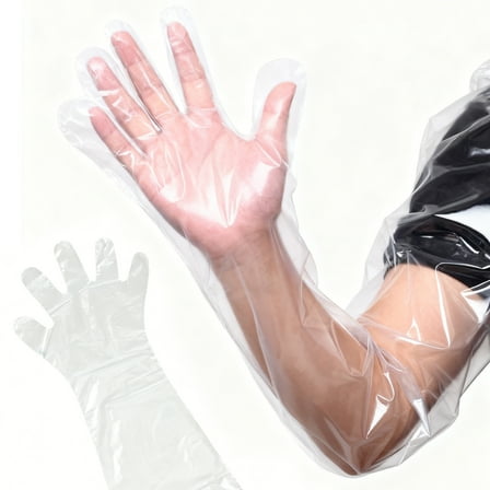 50Pcs Waterproof Transparent Long Arm Cast Cover, Shower Bath Wound Protector, for Arm & Wrists Cast Bandage