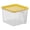 Yellow, variant on 1 Pcs Airtight Food Storage Containers,Small Plastic Kitchen Canisters with Lids,Transparent Stackable Household Container with Handle,Square Storage Containers,Multi-Function Food Boxe,Yellow
