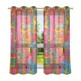 thumbnail image 6 of Yayeee Window Curtains Light Filtering 63"x42" Grommet Panel Pair Home Living Room Decor, Art City, 6 of 7