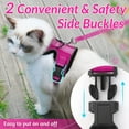 thumbnail image 5 of Cat Harness and Leash for Walking, Escape Proof Soft Adjustable Vest Harnesses for Cats, Easy Control Breathable Reflective Strips Jacket, Black, S, 5 of 8