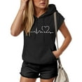 thumbnail image 2 of Xudanell Summer Oversize Sweatshirt Essentials Hoodie Women Sleeveless Tank Top Hoodie Teenager Girls Hooded Shirt Streetwear Oversized Hoodies for Women Black L, 2 of 6