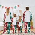thumbnail image 2 of Christmas Pajamas for Family Long Sleeve Print Tops Plaid Pants Set Sleepwear, 2 of 5