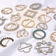 thumbnail image 1 of Hebilla de nudo de esquina de metal Hebilla de esquina de diamante perlado Hebilla de cintura de camiseta Hebilla de toalla de seda para bufanda Hebilla japonesa de aleación, 1 of 5