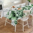 thumbnail image 4 of Green Blooms Floral Rectangle Tablecloth, Farmhouse Spring Flowers Botanical Waterproof & StainResistant Tablecloth, Washable Oil-proof Table Cover for Dining/Party/Wedding/Camping/Buffet 54x108 In, 4 of 9