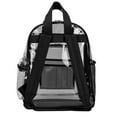 thumbnail image 3 of Clear School Backpack / Travel Daypack with Top Handle Straps and Multiple Pockets, Black, 3 of 8