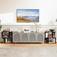 thumbnail image 2 of Costway 2 PCS 3-Tier Bookshelf Geometric Bookcase Side Table with Open Storage Display Shelf Black, 2 of 9