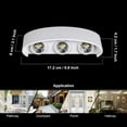 thumbnail image 3 of JHIJHOO Moderne Applique Murale LED 6W Blanc Chaud IP65 Pour Intérieur Extérieur, 3 of 5