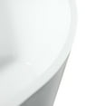 thumbnail image 6 of Topcobe 59" Acrylic Freestanding Bathtub, Stand Alone Soaking Tub, Glossy White Acrylic, Toe-Tap Chrome Drain, Bathroom Tub, Modern Bath Tubs, Freestanding Bathtubs, 6 of 16