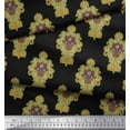 thumbnail image 3 of Soimoi Black Cotton Duck Fabric Floral Damask Print Sewing Fabric Yard 42 Inch Wide, 3 of 3