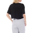 thumbnail image 5 of MixMatchy Women's Basic Solid Boxy Short Sleeve Crop Top, 5 of 6