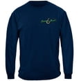 thumbnail image 2 of Fluke Fishing Fishing 100% Cotton Navy Long Sleeves T-Shirt XXX-Large, 2 of 2