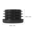thumbnail image 2 of FOMIYES 120Ud Tapones Negros Para Redondos De Muebles Con Protección Contra Desgaste, 2 of 7