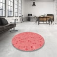 thumbnail image 4 of Ahgly Company Machine Washable Indoor Square Transitional Fire Engine Red Area Rugs, 8' Square, 4 of 7