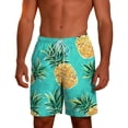 thumbnail image 4 of Beach Shorts With Double Layer Design For Summer Swimwear Island Print And Beach Style Men’s Board Shorts, 4 of 5