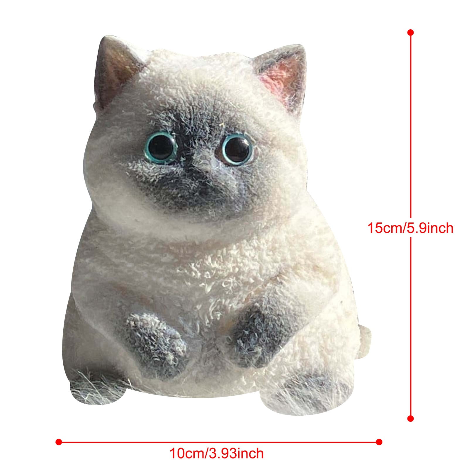 quanjun Cute Chubby Cat Squeeze Toys,6"x4" Soft Cat Squishiesly Squeeze Toys,Cute Sitting Kitten Squeeze Toys,Squishies Cat Fidget Toys for Anxiety&Relaxation