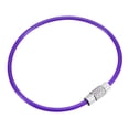 thumbnail image 1 of Unique Bargains 150mm Length PVC Coated Stainless Steel Keyring Loop Cable Purple 6 Count, 1 of 6