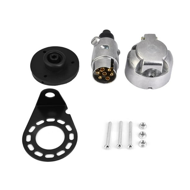 Conector De Enchufe De Remolque De 12V Y 7 Pines, Soporte Adaptador Para Remolque, Caravana, Barra De Remolque Minnieouse VI003561-00