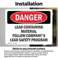 thumbnail image 3 of (2 Pack) Lead Containing Material Safety Program OSHA Danger Sign, 3 of 7
