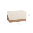 thumbnail image 2 of Seville Classics The Vineyard Collection Cork Storage Ottoman Cushioned Fabric, Padded Seat for Bedroom, Dorm, Loft, Living Room, Entryway, Hallway, Cream, 30" Bench, 2 of 6