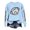 Light Blue, variant on TIANZEN Full Sleeve Crewneck Sweatshirts For Women Long Sleeve Football Graphic Printed Hoodless Pullover Sweatshirts Top Blouse Hoodie Women Full Zip