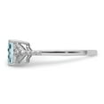 thumbnail image 3 of Sterling Silver Rhodium Plated Diamond and Aquamarine Ring QR4502AQ, 3 of 5