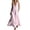 Womens dresses flowy dressy-Pink, variant on Guieoi Summer Dresses for Women under $10 Plus Size Flowy Buttoned Cotton-Linen Loose Pocket Sleeveless Printed Striped Maxi Dress Blue L