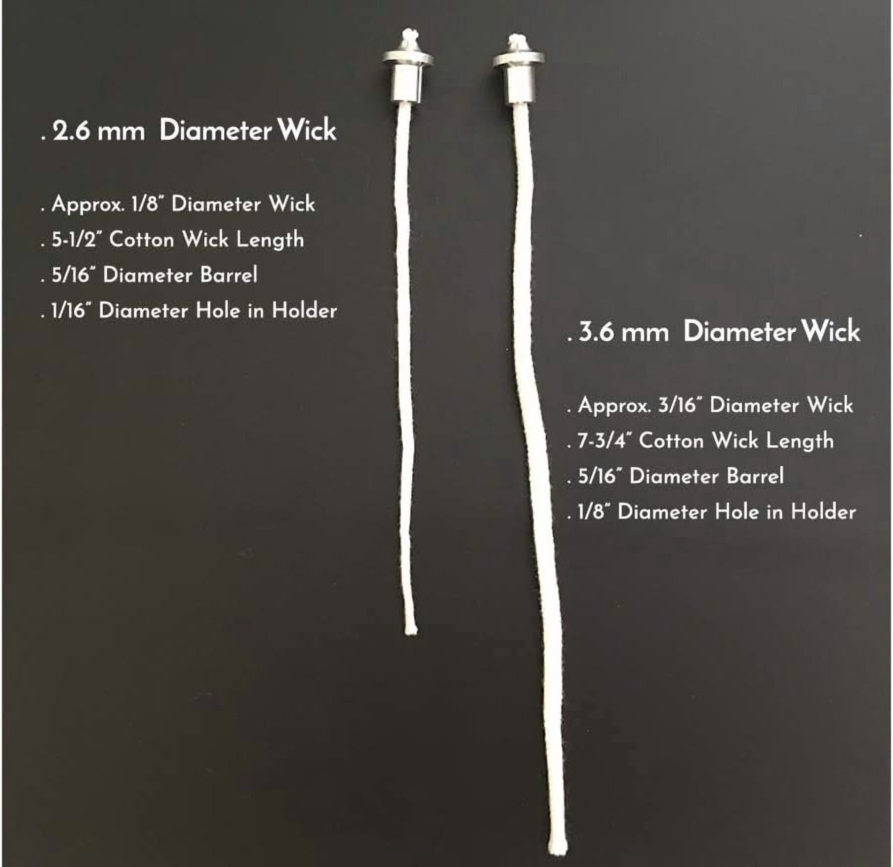 Firefly Aluminum Wick Holder with 3.6 mm (0.14 in) Cotton Wick, 7-1/2 in Length, 10-Pack
