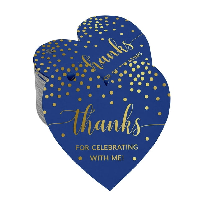Inkdotpot Gold Foil Paper Hang Tags Thanks For Celebrating With Me Birthday Favor Tags 100 Pieces