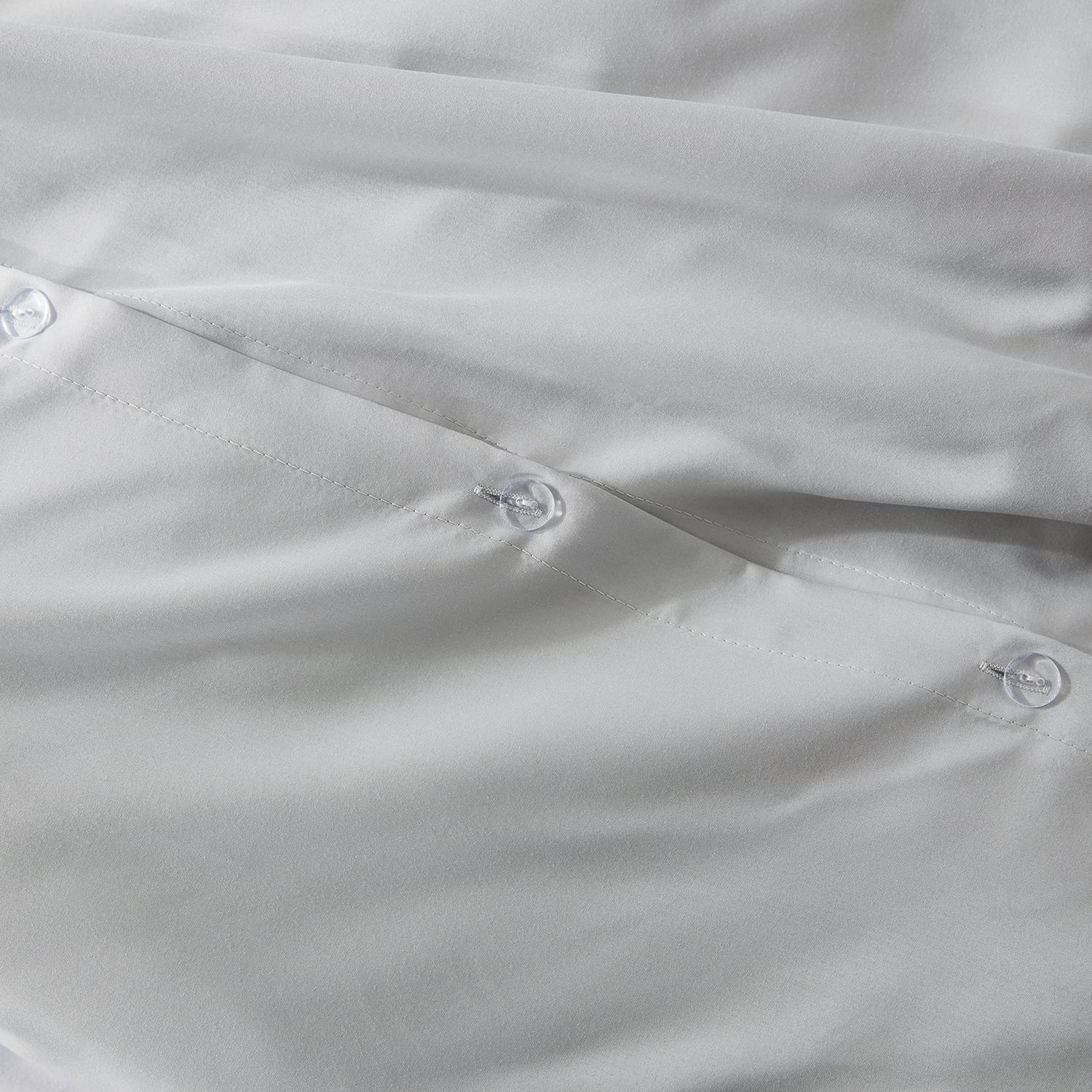 LammaLoe Duvet Cover Queen, Luxury Microfiber Bedding Sets with 2 Pillow Shams,Silver Grey
