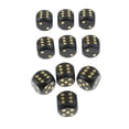 thumbnail image 3 of 10 dados de madera D6 punteados para juegos de mesa D&amp;D TRPG, suministros para fiestas y casinos. Negro, 3 of 8