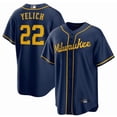 thumbnail image 1 of Camiseta clásica de béisbol azul marino número 2 de Christian Yelich de los Milwaukee Brewers, con número de estrella bordado.-XXXL, 1 of 2