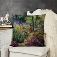 thumbnail image 4 of Garden flowers bench Flowers Linen toss pillowcase Decoration pillowcase Gift preferred 20x20" Cushion cover 2 set Sofa pillowcase Sofa bedroom living room car, 4 of 4