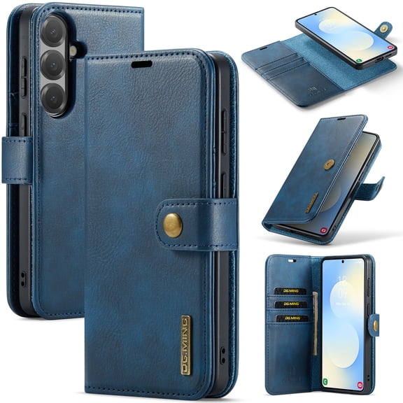 Detachable Wallet Case for Samsung Galaxy S23 RFID Blocking Card Slots Holder Removable 2 in 1 Wallet Phone Case Premium PU Leather Magnetic Kickstand Shockproof Flip Protective Cover,Blue