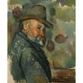 thumbnail image 2 of Paul Cézanne 15x18 Black Ornate Wood Framed Double Matted Museum Art Print Titled - Self-Portrait with a Hat, 2 of 5