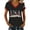 Black, variant on America 250 Vintage Patriotic V Neck T Shirt for Women 1776-2026 Faded Flag Graphic Tee Semiquincentennial Limited Edition Casual Streetwear Top for 4th of July, Dark Blue, XL