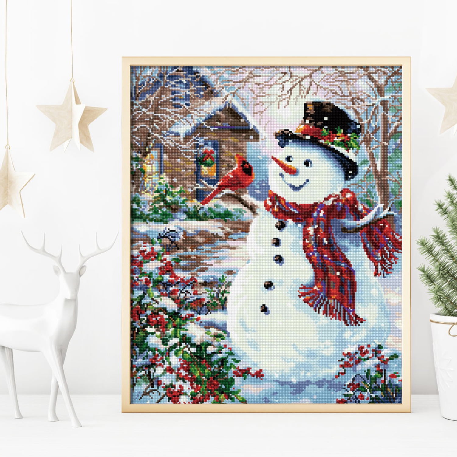 Diamond Dotz® Snowman & Feathered Friend Diamond Painting