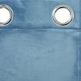 thumbnail image 2 of Goory 1-Piece Grommet Blackout Window Curtain For Bedroom Thermal Insulated Window Drape Velvet Plain Room Darkening Curtain Sky Blue 52"W x 63 "L, 2 of 5