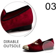 JITAI Mens Dress Tuxedo Shoes for Men Slip-on Loafers Red Size 10
