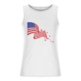 thumbnail image 3 of WREESH Men's Graphic Round Neck Tank Top a Comfortable and Loose Fit for Summer Sports White, 3 of 4