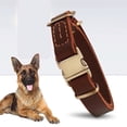 thumbnail image 5 of Collar de perro de cuero tapizado de lujo, hebilla de cinturón, adecuado para mascotas medianas y grandes, 5 of 5