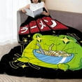 thumbnail image 5 of Frog Eat Ramen Blanket Super Soft Flannel Blankets for Bed Sofa Living Room Bed Throw for Boy Girls Kids Children Multicolor 30"x40" for pet, 5 of 6