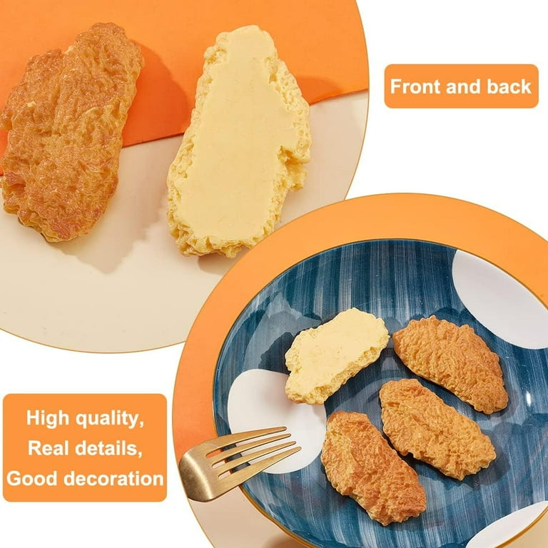 15 Pezzi Di Cibo Finto Giocattolo - Patatine Fritte E Crocchette Di Pollo In PVC - 3