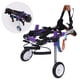 thumbnail image 1 of Silla de ruedas para mascotas de aleación de aluminio de color morado con doble rueda, para perros discapacitados, con asistencia para caminar y rehabilitación de patas traseras, para perros y gatos., 1 of 14