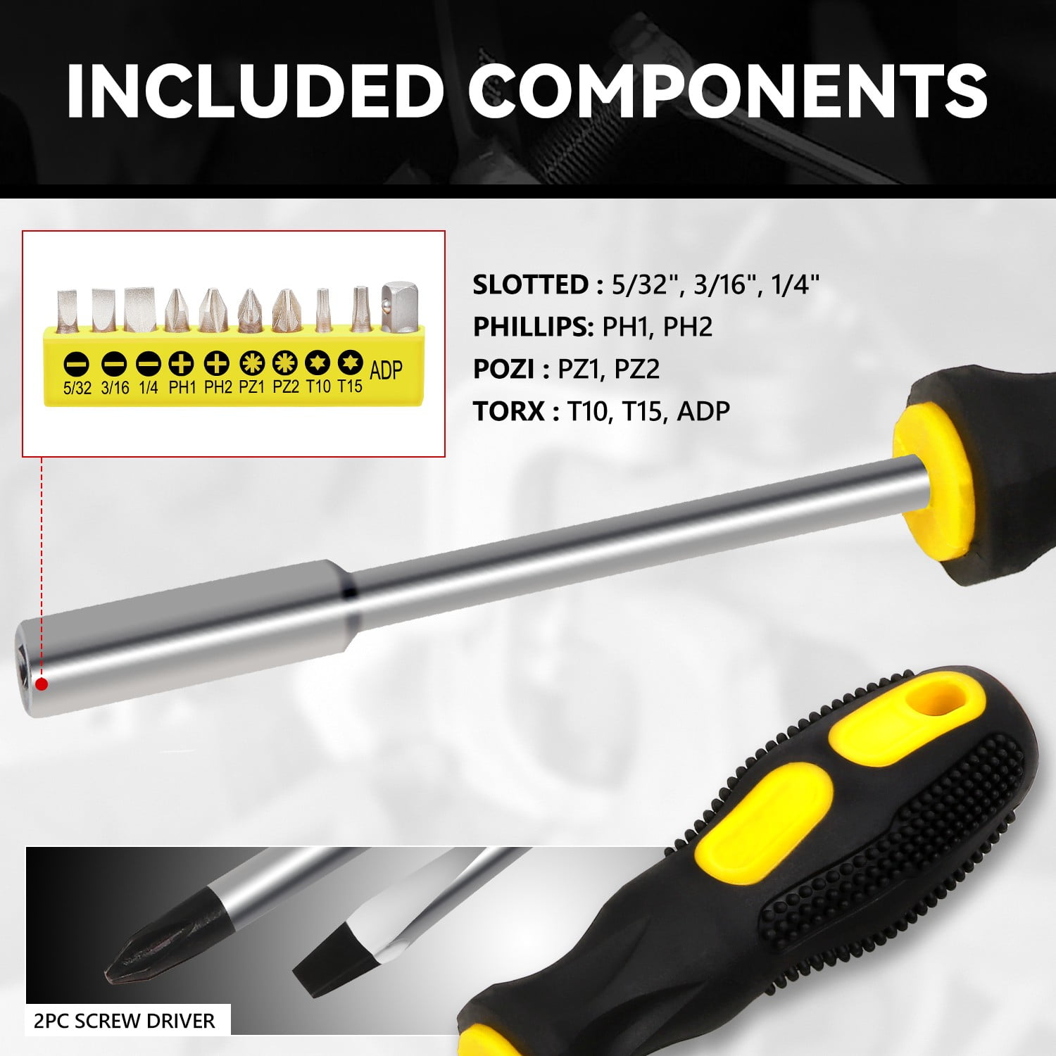 DNA Motoring 18V, 46-Pack Battery Powered Tool Sets