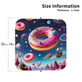 thumbnail image 2 of Leather Coasters with Heat-resistant for Drinks, Starry Sky Colorful Donut Cup Coasters Cup Pad Mat for Tabletop Protection, Coffee Table, Office Desk and Housewarming Gift, 2 of 5