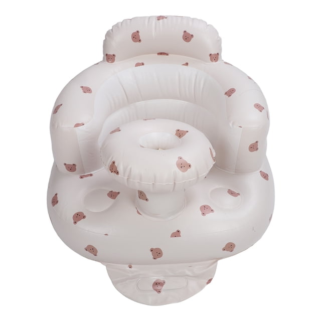 Bebé inflable respetuoso con el medio ambiente PVC soporte suave silla inflable para niños pequeños patrón de oso para baño Anggrek Otros
