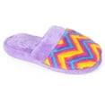 thumbnail image 2 of Chatties Girls 11-5 Printed Plush Slipper (Purple Zip Zag 2/3), 2 of 2