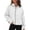 White, variant on jjayotai Womens Casual Loose Hooded, Long Sleeve Zipper Solid Cardigan Blouse Thumb Sleeve Hoodie Sweatshirt Tops With Pocket